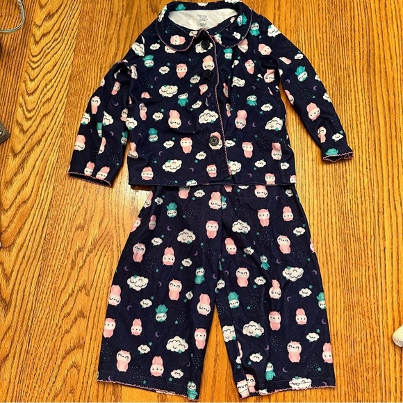 5/$20 Carter’s 18 month Owl Pajama Pants and Top - Picture 1 of 5